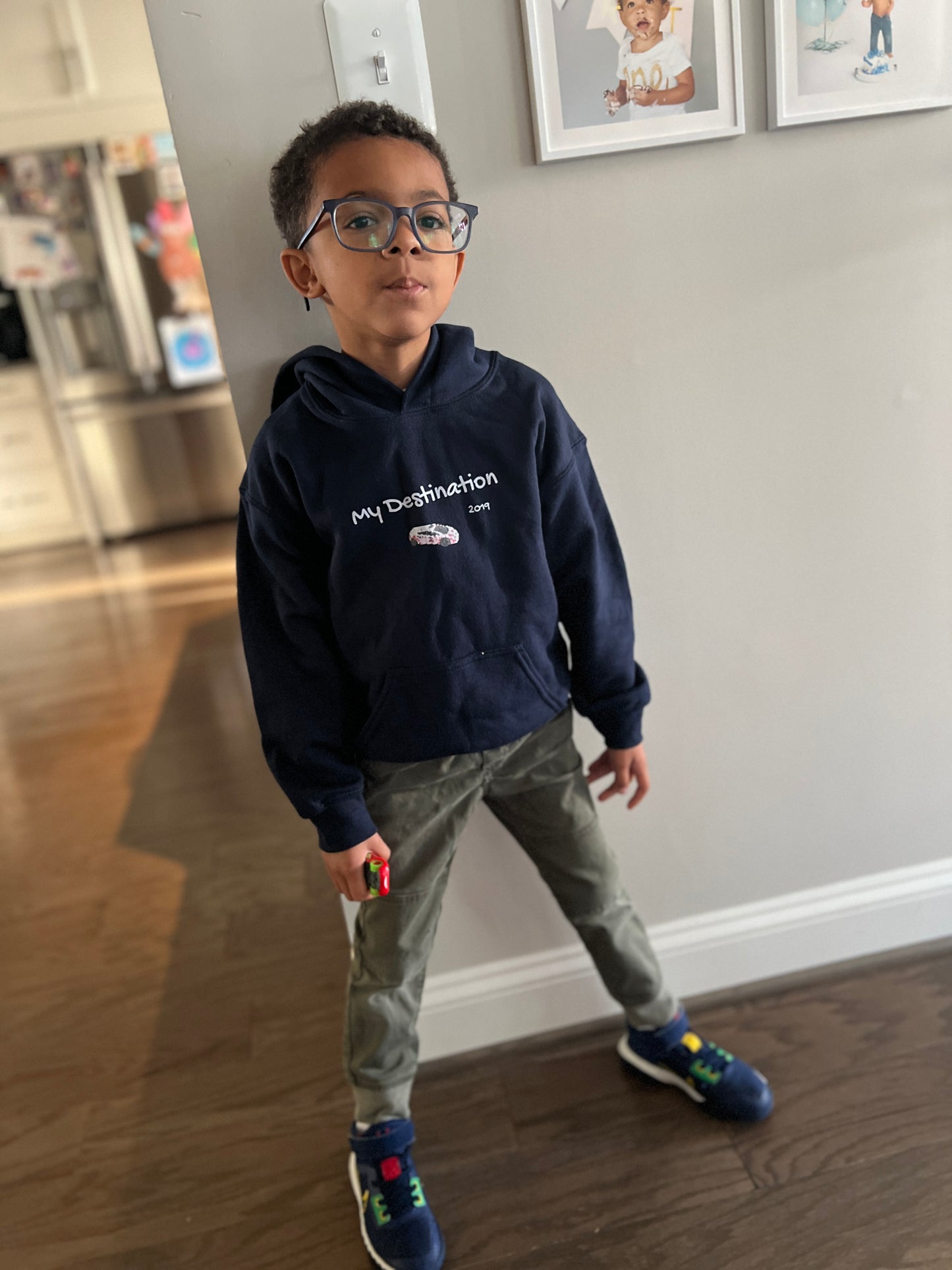 (Kids) Zeke's Race Car Shop Hoodie - Navy