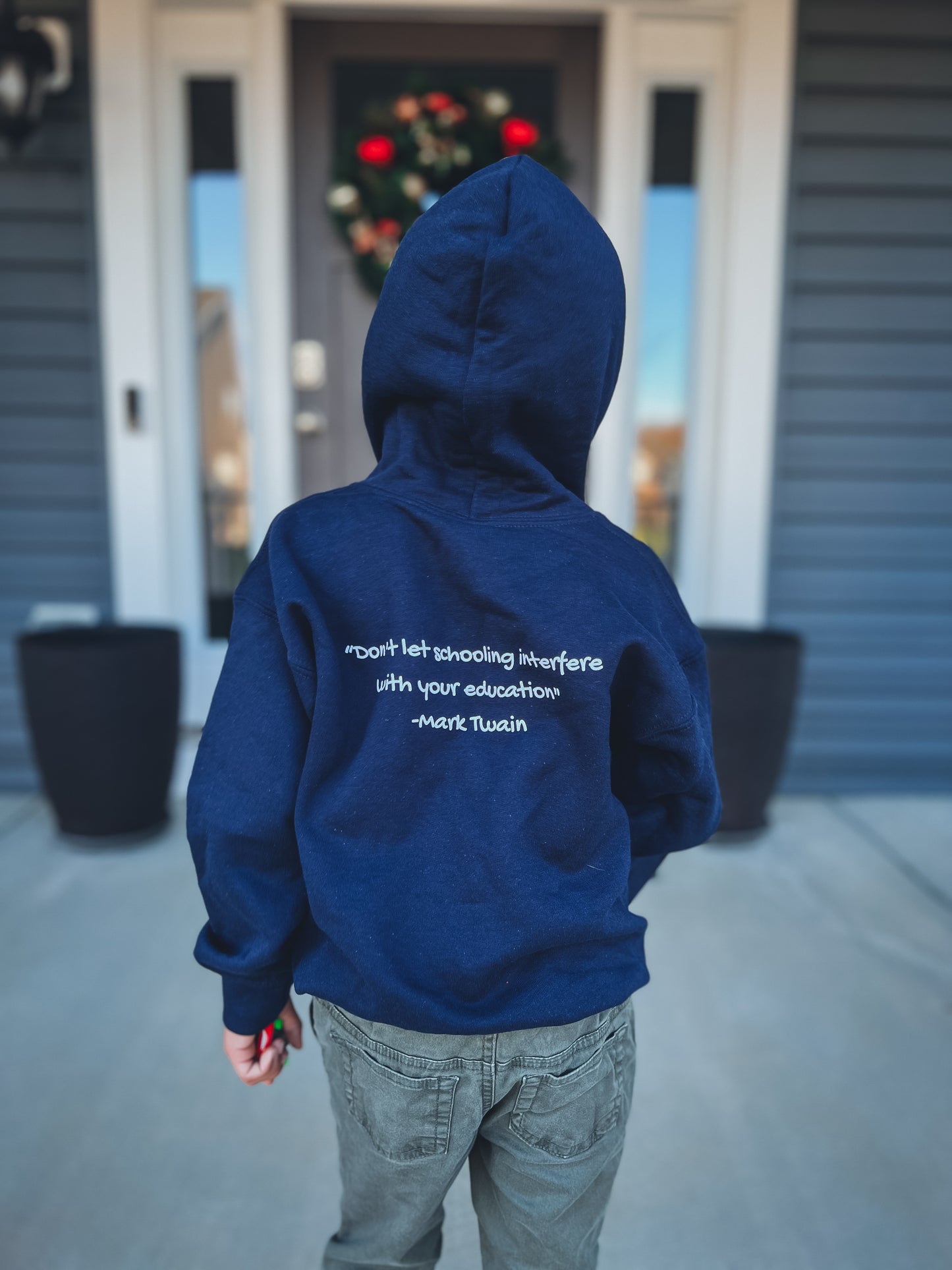 (Kids) Zeke's Race Car Shop Hoodie - Navy